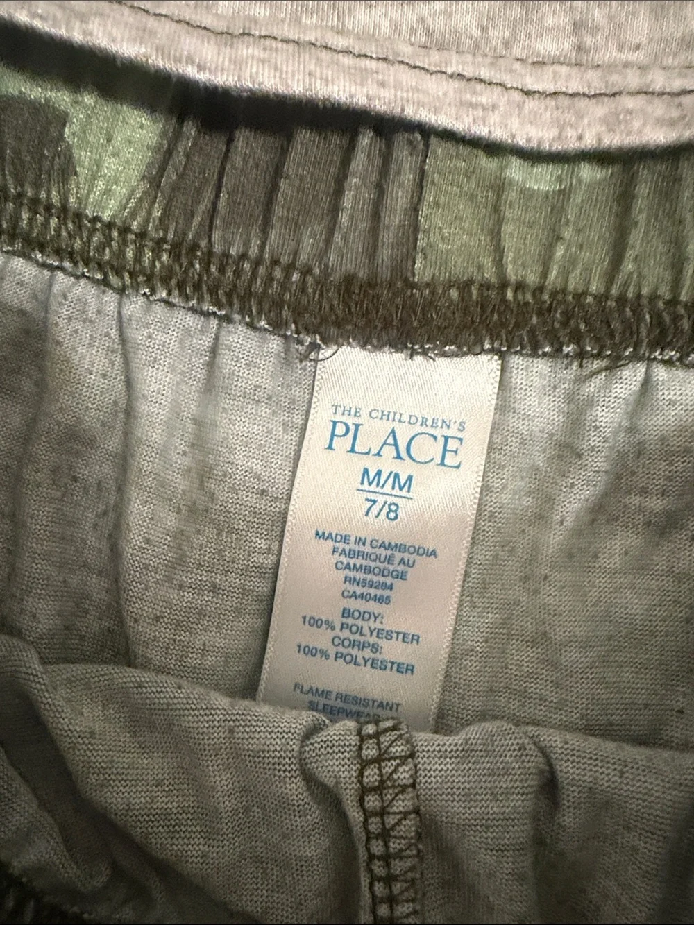 The Children's Place Camo PJ Set - Olive Accent